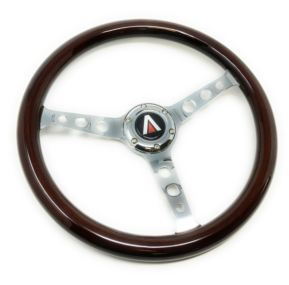 380mm 6 Bolt Real Wood Finish Universal Steering Wheel