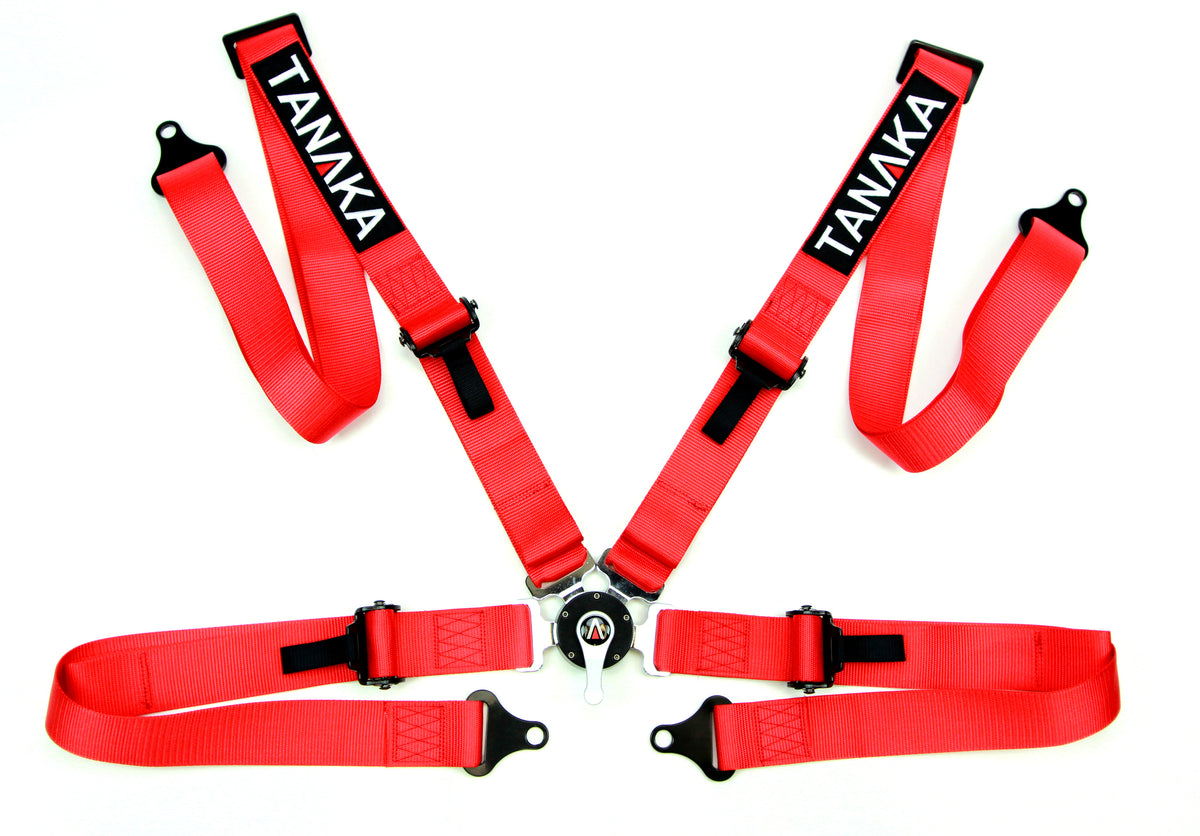 Clip Point Racing Style 4-point Camlock Racing Harness (Red