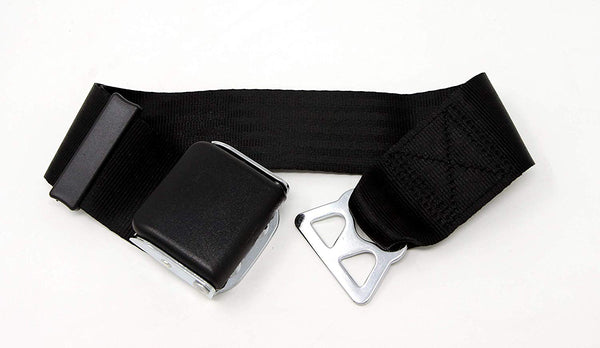 E4 Safety Certified Seat Belt Extension - Type Q, Black, 7 Inches