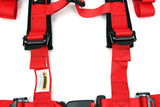 Phantom Series | Buckle 4-Point Safety Harness Set with Ultra Comfort Heavy Duty Shoulder Pads (Red) - Tanaka Power Sport