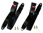 2 x Garen Universal 2-Point Buckle Auto Car Safety Seat Belt Replacement - Tanaka Power Sport
