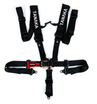 Tanaka BLACK SERIES 2" Latch and Link 5 Points Safety Harness Set with Ultra Comfort Heavy Duty Shoulder Pads (for one seat/youth use) - Tanaka Power Sport