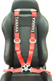 Racing Style 4-point Camlock Racing Harness (Red) - Tanaka Power Sport