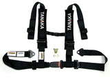 Phantom Series | Buckle 4-Point Safety Harness Set with Ultra Comfort Heavy Duty Shoulder Pads (Black) - Tanaka Power Sport