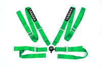 Racing Style 4-point Camlock Racing Harness (Green) - Tanaka Power Sport