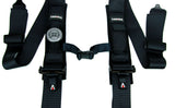 Latch and Link 4 Point Safety Harness with Ultra Comfort Heavy Duty Shoulder Pads and Utility Pockets (BLACK SERIES) - Tanaka Power Sport