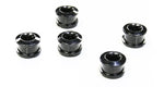 The Flying Wheels Single Bicycle Chainring Bolts - Chrome Black Steel Set of 5 - Tanaka Power Sport