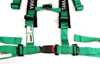 Phantom Series | Buckle 4-Point Safety Harness Set with Ultra Comfort Heavy Duty Shoulder Pads (Green) - Tanaka Power Sport